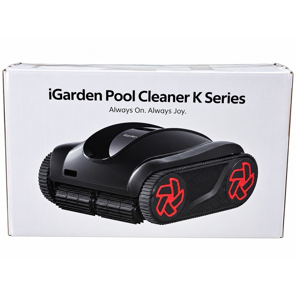 IGARDEN POOL CLEANER K60, CORDLESS POOL VACUUM ROBOT FOR INGROUND & ABOVE - BLK